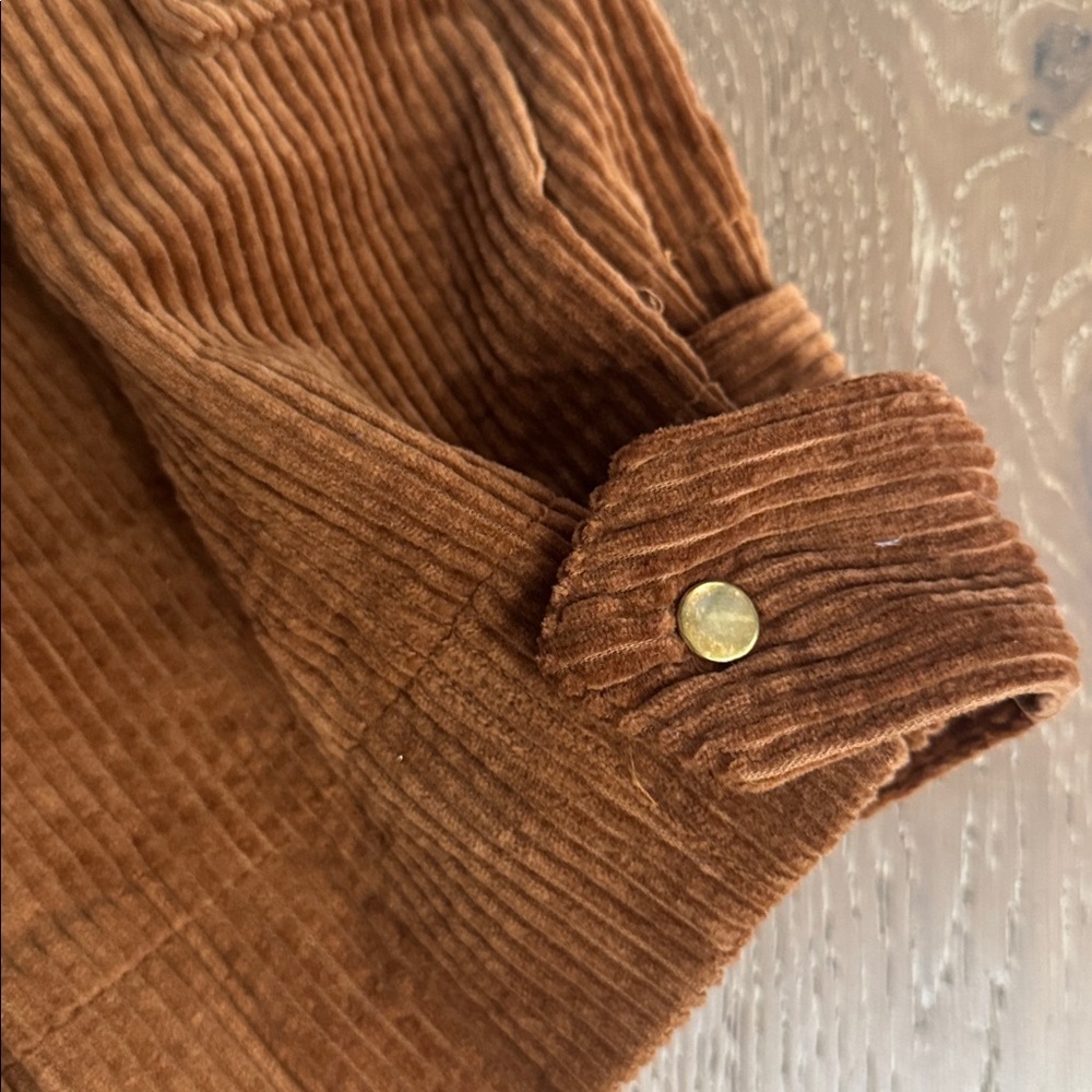 Line + Dot Brown Corduroy Wide Leg Pants High Rise Cropped Vintage Style size M - Picture 7 of 7
